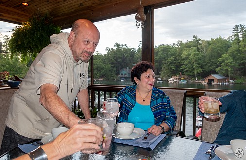 LakeGeorge2019-015 Toasting to being together once again