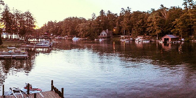 LakeGeorge2019-022 Sun setting over Echo Bay