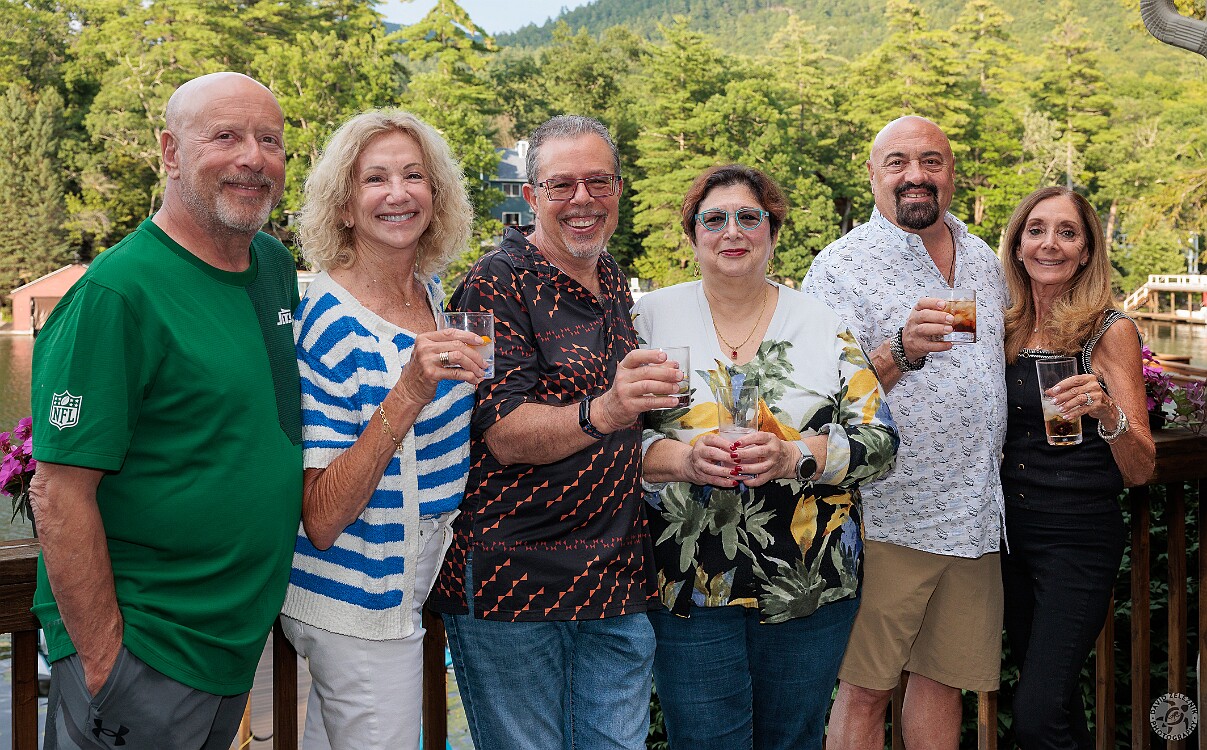 GreenMansions2026-001 The family cocktail crew 🍸The weather turned nice for the annual get-together of Max's sibs and sib-in-laws at Robbie and Janie's place on Lake George....