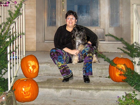 Halloween2005-09 Didn't Mommy do a great job on the pumpkins? I am so proud of her.