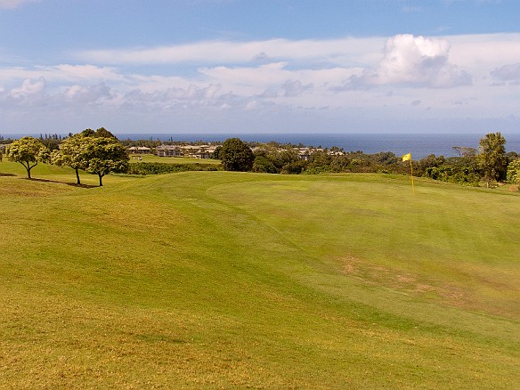 It is hard tell, but there is a huge cliff just beyond the green, all the way down to the ocean Apr 15, 2009 6:36 PM