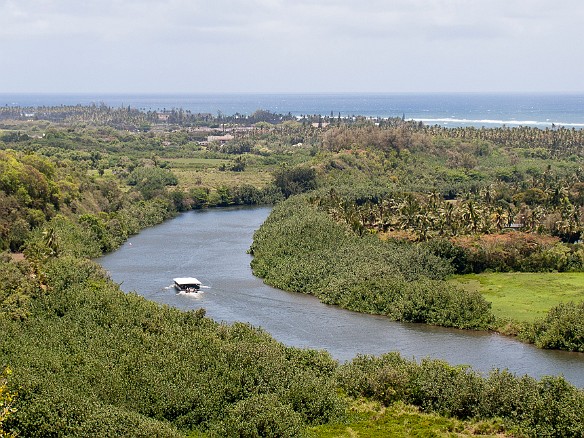The tour boats cruise up the river to the Wailua Falls and the Fern Grotto May 6, 2010 12:41 PM