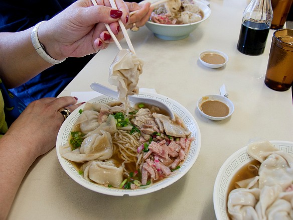 Mmmm good! Wontons, pork, noodles, and other tasty goodness. No need for dinner tonight. May 9, 2010 1:29 PM