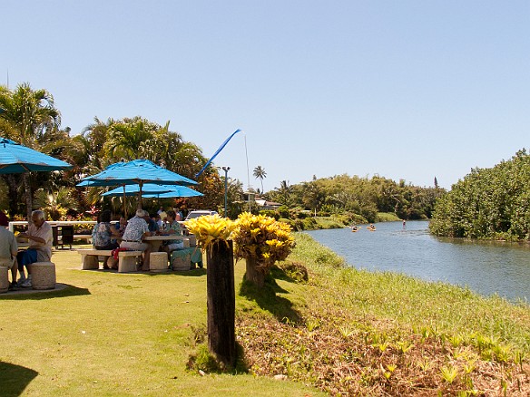 The restaurant is alongside the Hanalei River, which is used by kayakers and paddle-boarders May 14, 2010 1:23 PM