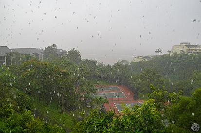 Kauai2011-001 Sunday Day 1 - We arrived at our timeshare overlooking Hanalei Bay to torrential, monsoon-like conditions. Not exactly beach weather! We also learn that the one...