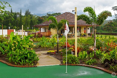 Kauai2011-022 Of course, the course is waterlogged and the rain starts up again as we head out.