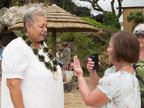 Becky and Max had taken hula lessons from Lady Ipo back in 2005, so it was a chance to reconnect with her. She is now a minister with her own congregation. May 14, 2012 3:30 PM : Auntie Ipo, Becky Laughlin