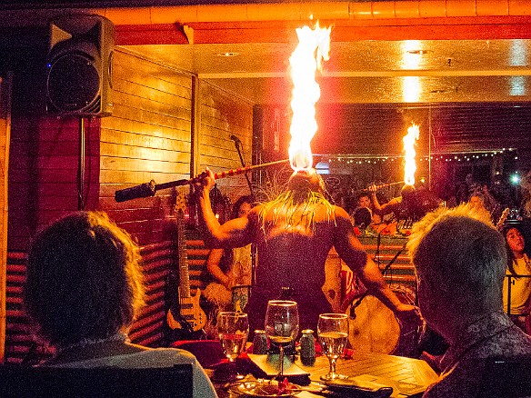 Not only does Coppin sing and play guitar, but he also does a Maori fire knife dance. To top it off, we later found out that he is the head of security at the St. Regis! May 15, 2012 8:10 PM : Coppin Colburn