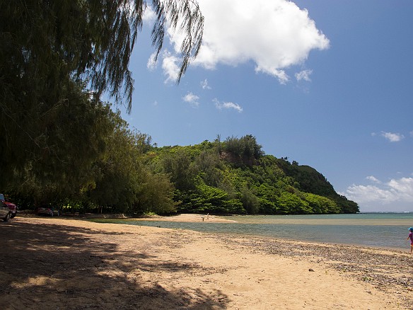 View from Anini across the stream towards Wyllie Beach May 17, 2012 1:53 PM