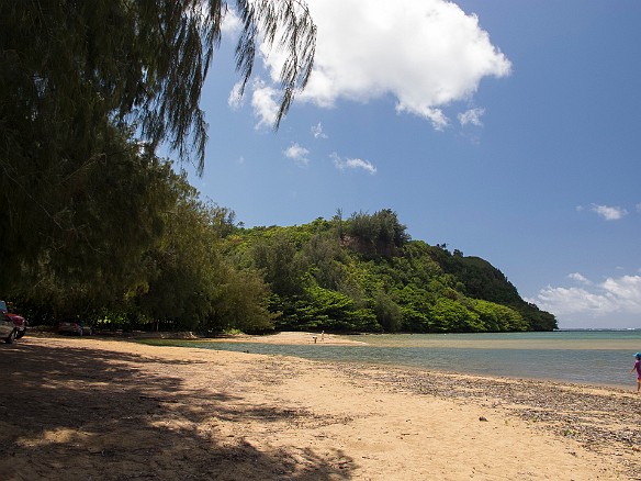 View from Anini across the stream towards Wyllie Beach May 17, 2012 1:53 PM : Kauai