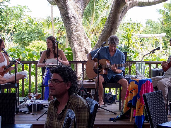 The ambiance at the Common Ground is definitely "granola-y". Atmospheric ukulele, bongos, and guitar served as background music while we ate. However, the food is excellent, fresh from their gardens or sourced locally from other farms on the island. May 20, 2012 11:10 AM