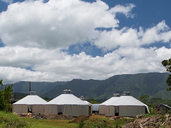 These hi-tech yurts seem to be the living quarters for the interns and some of the staff that live on property. May 20, 2012 12:42 PM : Kauai