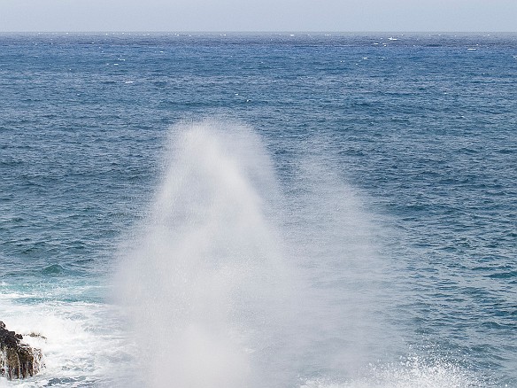 Surf was a bit high, which made for a good display at Spouting Horn blowhole May 13, 2013 4:12 PM : Kauai