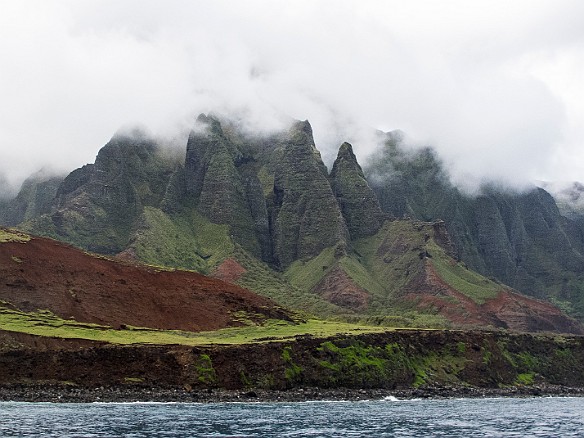 "Cathedrals" along the flank of the Kalalau Valley May 14, 2013 8:40 AM