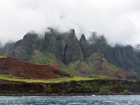 "Cathedrals" along the flank of the Kalalau Valley May 14, 2013 8:40 AM : Kauai