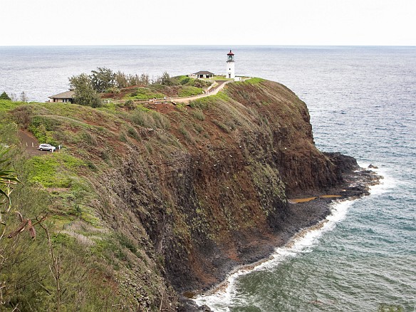Sunday afternoon was a bit cloudy and misty, so we drove out to see the just completed restoration of the Kilauea lighthouse May 19, 2013 1:43 PM