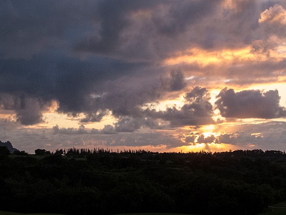 Sunset from the Tavern on the Prince Golf Course May 20, 2013 7:06 PM : Kauai