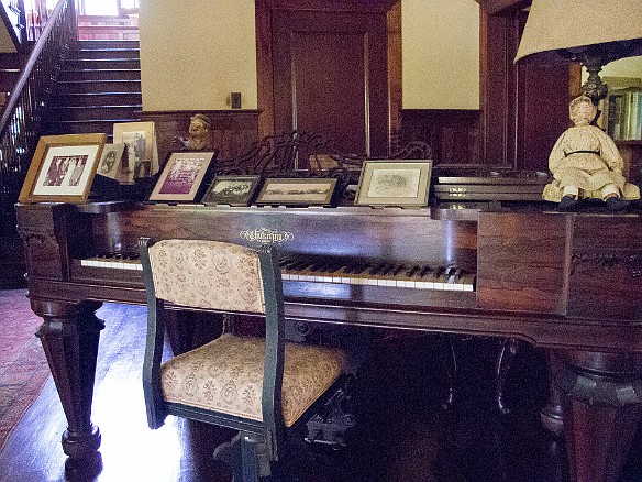 Miss Mabel Wilcox, unmarried, lived at Grove Farm until her death in 1978 at age 96. She loved to play this 1861 Chickering piano which she had shipped from Boston. May 22, 2013 11:24 AM