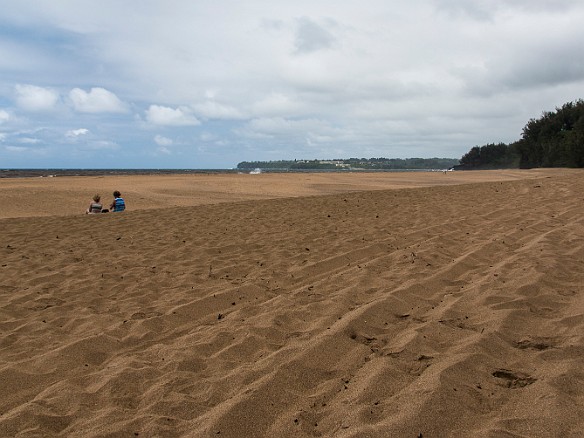The skies were iffy Sunday afternoon and the surf was really up. We were expecting the North Shore beaches to be jamming with families for Mother's Day, but the conditions kept people away. We stopped briefly at Lumahai Beach (famous as the setting for "I'm Gonna Wash That Man Right Out Of My Hair") and pretty much had it to ourselves. May 11, 2014 2:09 PM