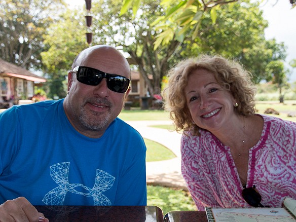 Robbie and Janie enjoying lunch at Kilauea Fish Market May 14, 2014 1:22 PM : Janie Strasser, Robbie Strasser