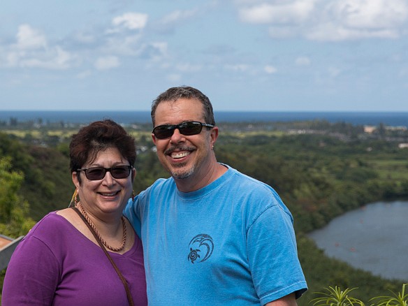 Dave and Max, overlooking the Wailua River May 14, 2014 3:40 PM : David Zeleznik, Maxine Klein