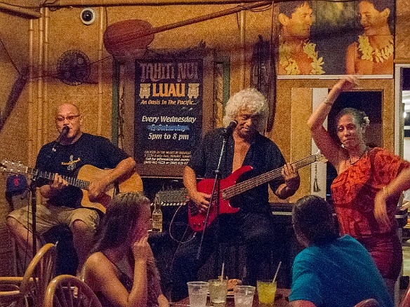 The hostess does an impromptu hula to one of the songs. She really was quite good and her halau (hula school) competed at the Merrie Monarch Festival. May 20, 2014 9:08 PM : Kauai