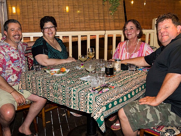 The happy crew for drinks and grindz at Tiki Iniki May 17, 2015 7:53 PM : Becky Laughlin, Billy Laughlin, David Zeleznik, Maxine Klein