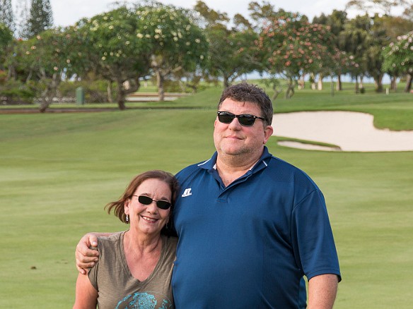 Billy and Becky on the fairway May 21, 2015 5:31 PM : Becky Laughlin, Billy Laughlin