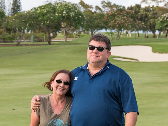 Billy and Becky on the fairway May 21, 2015 5:31 PM : Becky Laughlin, Billy Laughlin, Kauai : Debra Zeleznik,David Zeleznik,Jawea Mockabee,Maxine Klein,Mary Wilkowski