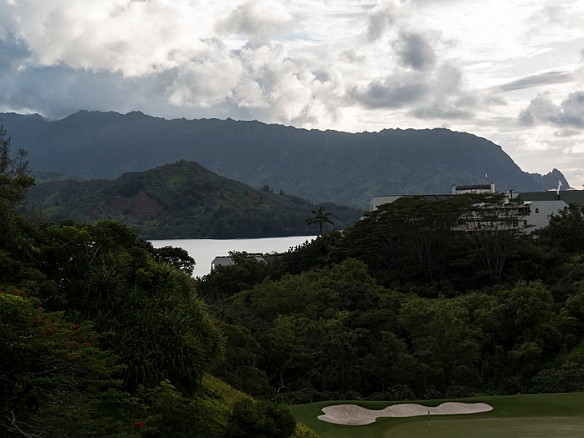 The St. Regis on the right, with Hanalei Bay and Bali Hai behind May 21, 2015 6:19 PM : Kauai : Debra Zeleznik,David Zeleznik,Jawea Mockabee,Maxine Klein,Mary Wilkowski