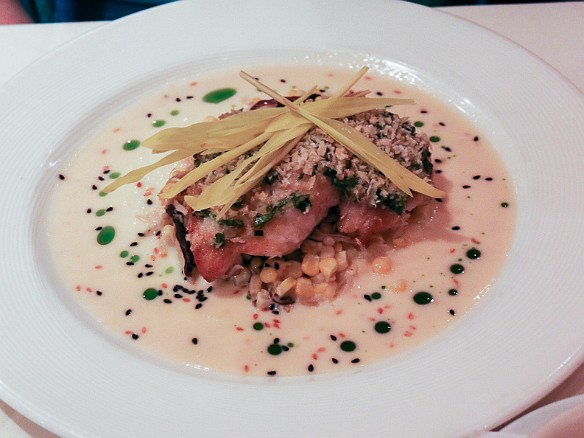 Ginger crusted Onaga, baby corn shoots as garnish May 7, 2015 9:02 PM : Oahu