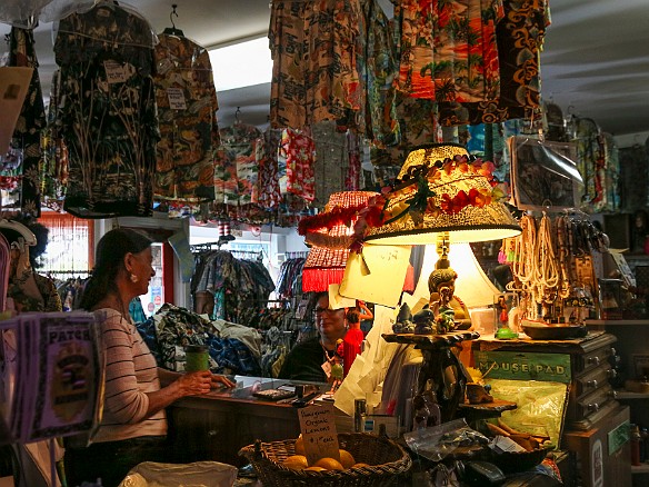 Vintage Reyn Spooner and Tori Richards shirts everywhere, including the ceiling. Lots of tiki and aloha tchotchkes also. May 8, 2015 2:56 PM : Oahu