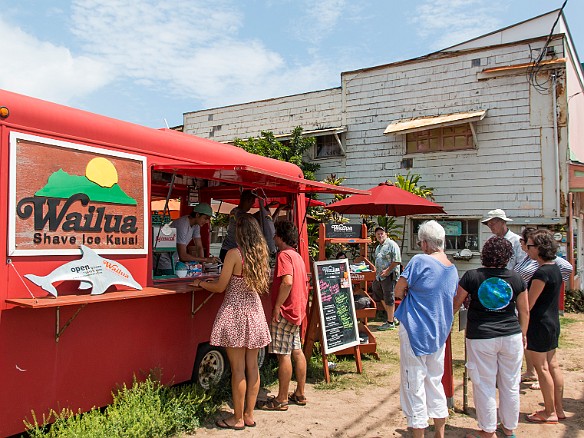 Our second stop on the food tour was Wailua Shave Ice, planted in an empty lot we had never noticed before, right on the main drag in Kapa'a May 26, 2016 1:58 PM