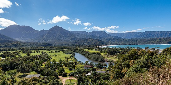 Kauai-012 Overlooking Hanalei Valley, River, and Bay