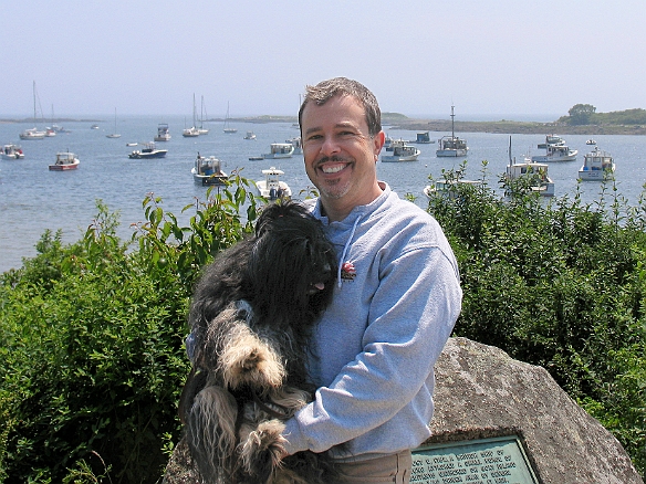 Overlooking the small harbor of Cape Porpoise Jul 3, 2009 2:03 PM : David Zeleznik, Josie, Maine