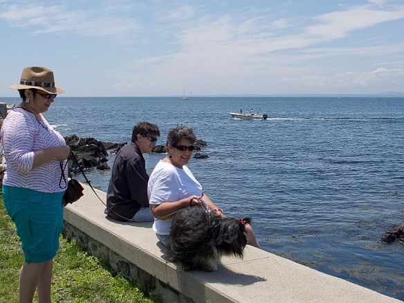 Even the locals come to St. Ann's to sit by the sea wall, catch the sun, and watch the harbor traffic go by Jul 2, 2011 12:38 PM : Debra Zeleznik, Josie, Maine 2011, Mary Wilkowski, Maxine Klein