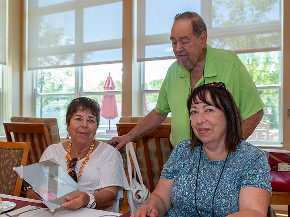 Myra 83rd Birthday-008 Flo, Reivan, and Leslie