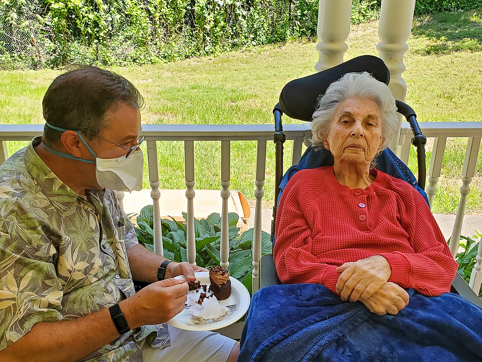 Myra86thBirthday-001 It was a beautiful day to celebrate a beautiful woman, my mother Myra on her 86th birthday with some private time on the back porch at Ocean Meadow. After Max...