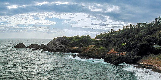 StTropez-002 The Calanque et Plage (cove and beach) d'Abel Ballif in Saint-Raphaël, named after the first president of the Touring Club of France who, as a private citizen,...