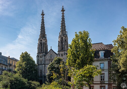BadenBaden2025-001 Sunday morning we took an early bus from the boat that dropped us off by the Evangelical Stadtkirche of Baden-Baden