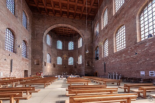 Trier2025-011 The Basilica of Constantine was the original residence of the Archbishop of Trier, but is much older than that. It was built around 300 AD during the reign of...