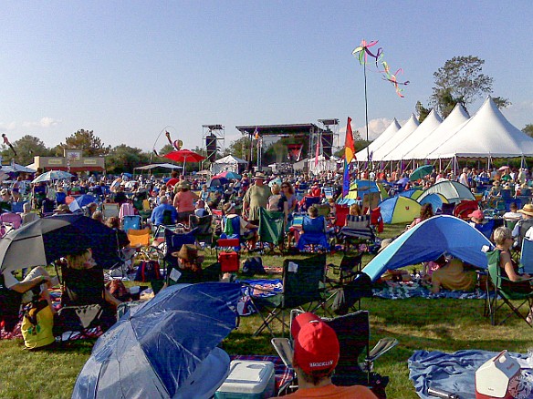 RhythmRoots2009-3 Rhythm and Roots at Ninigret Park, on the Rhode Island Shore. The main stage, and the dance pavillion with hardwood floors to the right.