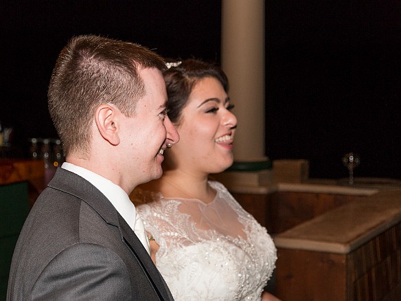 The bride and groom make their grand entrance Sep 26, 2015 7:28 PM : Sarah Strasser, Steve Shapiro