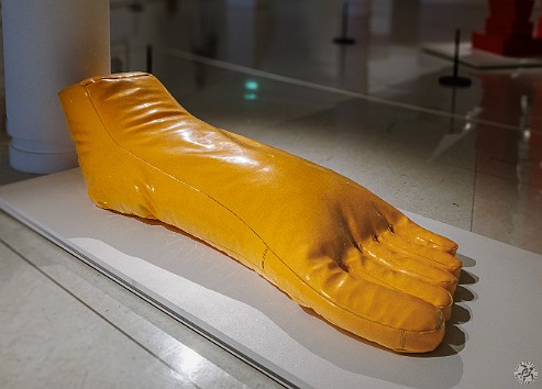 Glasgow2024-015 Inside the Gallery of Modern Art (GOMA) was quite a collection of interesting, if sometimes bizarre, pieces. This is exactly what it looks like,