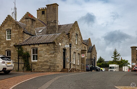 Shetland2024-031 The car park and side entrance to the police station where the abundant ne'er-do-wells are brought in for questioning.