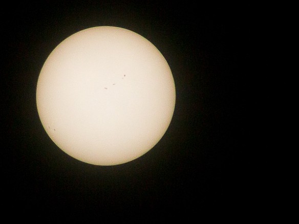 Solar Eclipse 2017-018 I didn't realize until I viewed the photos later on my computer that I had captured a series of sunspots across the face of the sun!