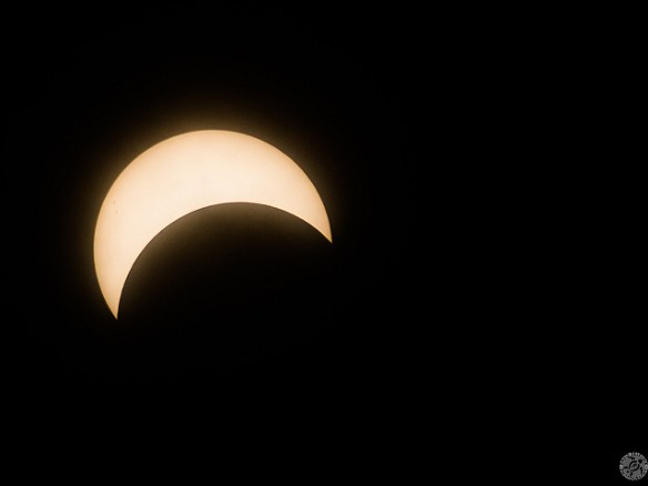 Solar Eclipse 2017-063 This was about 20 minutes before maximum, but probably the point at which we had the thinnest cloud cover.