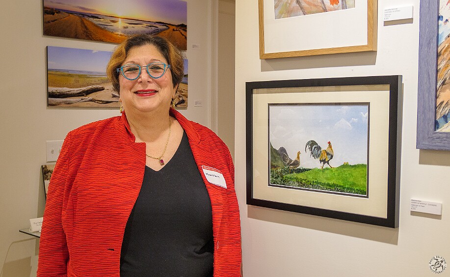 NatureUpClose2025-002 Proud Max with her first publicly exhibited watercolor