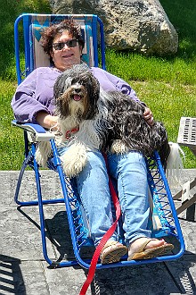 Max and Sophie 2020-002 Max and Sophie enjoying the back patio