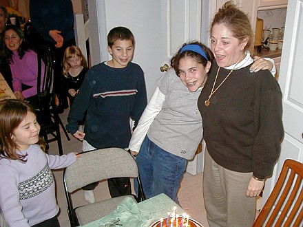Thanksgiving2000-005 Thanksgiving is always time to celebrate Jessie and Debbie's birthdays